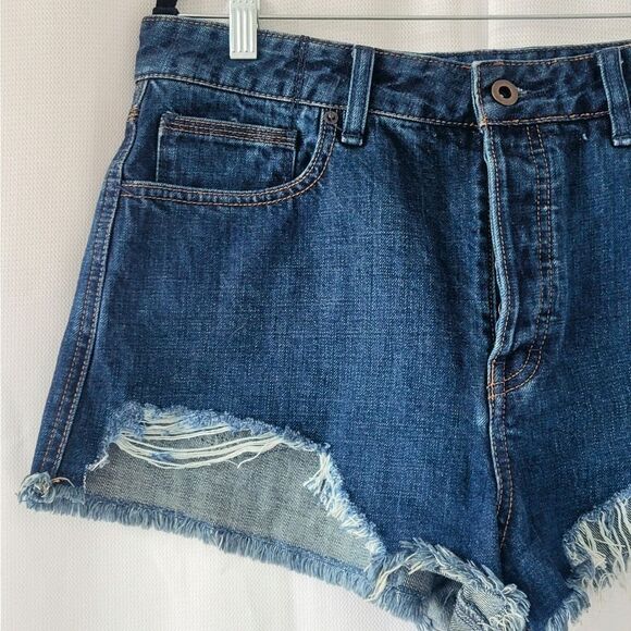 Free People High Waisted Jean Shorts - 31 - Picture 6 of 7